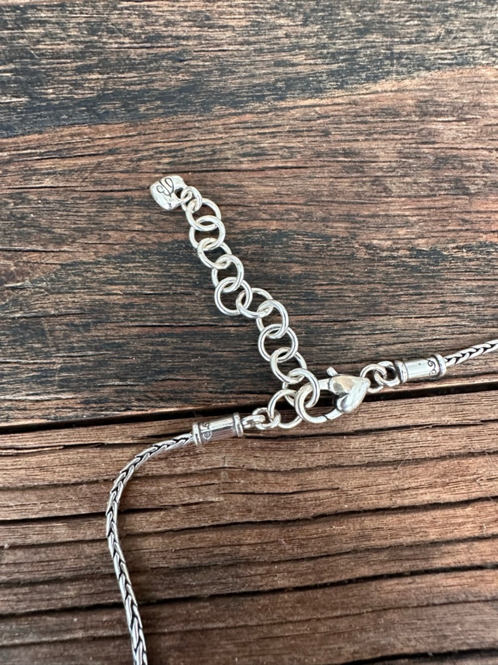 Brighton Silver Heart Lariat Necklace with Heart Drop and Matching Earrings - Picture 5 of 5